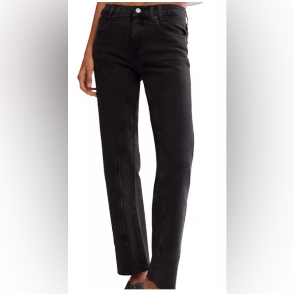 We The Free Black Straight Leg Jeans